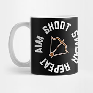 Aim Shoot Swear Repeat Mug